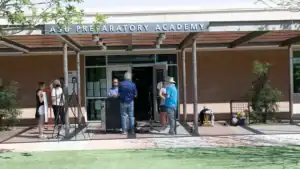 getting stage ready for students to make contact on the ISS